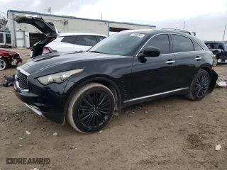 2017 Infiniti QX70 with VIN JN8CS1MU1HM143736, listed as a Copart auction lot 54896834 with 126,983 mi miles and Salvage Title. Bid and sale history available at carsss.com. Image 1.