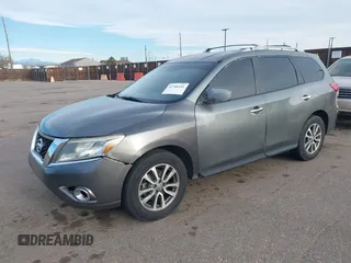 2015 Nissan Pathfinder SL with VIN 5N1AR2MM0FC635824, listed as a IAAI auction lot 41766141 with 101,883 mi miles and . Bid and sale history available at DreamBid. Image 2.
