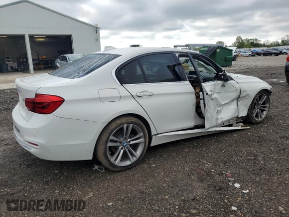 2017 BMW 3 Series 330i xDrive with VIN WBA8D9C3XHA004934, listed as a Copart auction lot 55471215 with 91,825 mi miles and Salvage title. Bid and sale history available at DreamBid. Image 3.
