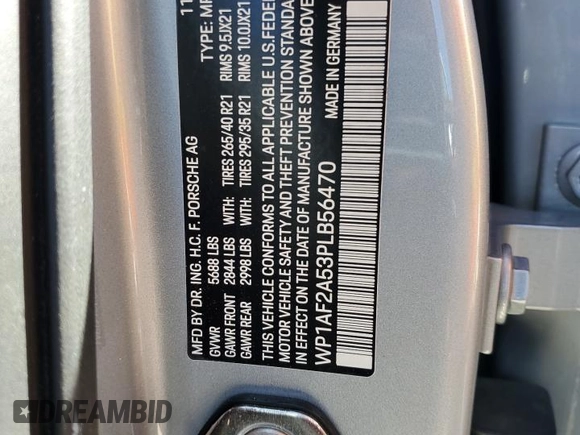 2023 Porsche Macan GTS z VIN WP1AF2A53PLB56470, wystawiony jako Copart lot #76620874 z przebiegiem Nie podano mil oraz Nie do naprawy • Non repairable. Historia ofert i sprzedaży dostępna na DreamBid. Obrazek 13.