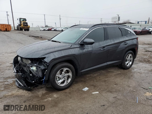 2022 Hyundai Tucson SEL with VIN 5NMJB3AE2NH084341, listed as a Copart auction lot 43927375 with 12,456 mi miles and Salvage Title. Bid and sale history available at carsss.com. Image 1.