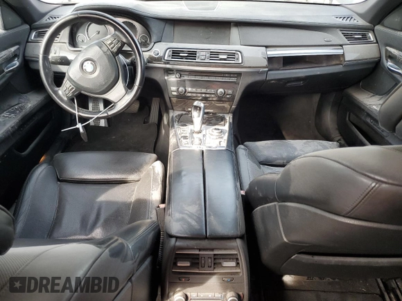 2012 BMW 7 Series 750i with VIN WBAKA8C58CDS99694, listed as a Copart auction lot 46828435 with 131,458 mi miles and Salvage title. Bid and sale history available at DreamBid. Image 8.
