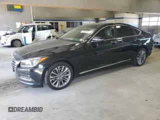 2017 Genesis G80 3.8L z VIN KMHGN4JE7HU206515, wystawiony jako Copart lot #57493675 z przebiegiem 115 108 mil mil oraz Szkoda całkowita • Salvage title. Historia ofert i sprzedaży dostępna na DreamBid. Obrazek 1.