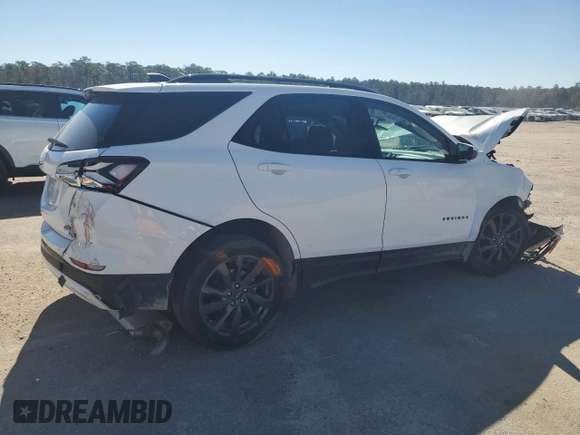 2024 Chevrolet Equinox RS with VIN 3GNAXMEG0RL101656, listed as a Copart auction lot 49291795 with Not provided miles and Salvage title. Bid and sale history available at DreamBid. Image 3.