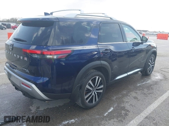 2023 Nissan Pathfinder Platinum с VIN 5N1DR3DK6PC213530, выставлен на аукционе IAAI как лот 41811625 с пробегом 23 903 миль миль и . История ставок и продаж доступна на DreamBid. Изображение 4.