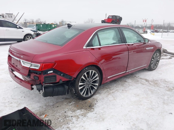 2018 Lincoln Continental Select with VIN 1LN6L9SK1J5617315, listed as a IAAI auction lot 41327631 with 38,167 mi miles. Bid and sale history available at carsss.com. Image 4.