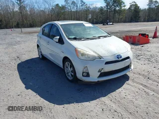 2012 Toyota Prius c One with VIN JTDKDTB33C1007030, listed as a IAAI auction lot 41717387 with Not Provided miles. Bid and sale history available at carsss.com. Image 1.