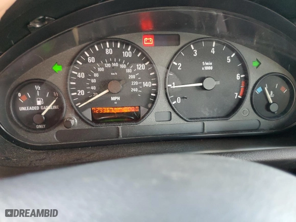 2000 BMW Z3 2.5L with VIN 4USCH9345YLF85948, listed as a Copart auction lot 77315644 with 129,361 mi miles and Salvage Title. Bid and sale history available at carsss.com. Image 9.