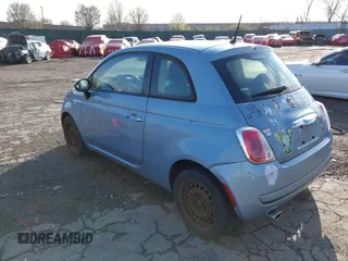 2013 FIAT 500 Pop with VIN 3C3CFFAR1DT754372, listed as a IAAI auction lot 41920208 with 1 mi miles. Bid and sale history available at carsss.com. Image 3.