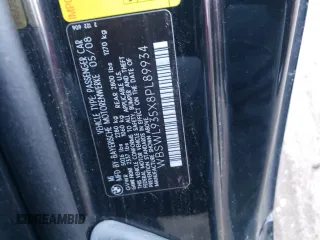 2008 BMW 3 Series M3 with VIN WBSWL935X8PL89934, listed as a Copart auction lot 71311464 with 76,900 mi miles and Salvage Title. Bid and sale history available at carsss.com. Image 13.