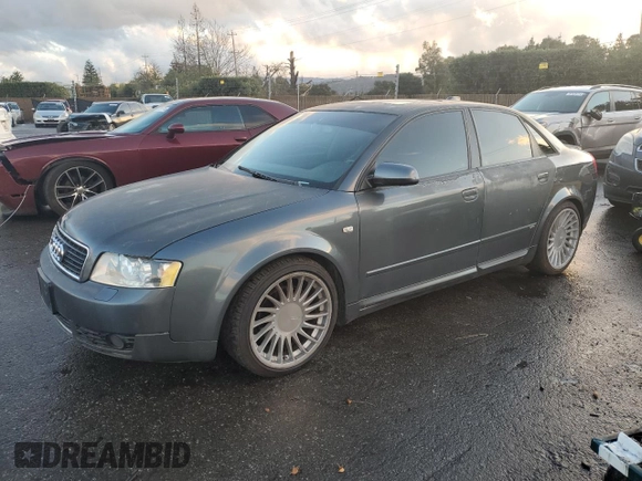 2004 Audi A4 1.8T z VIN WAUJC68EX4A225313, wystawiony jako Copart lot #41542835 z przebiegiem 163 806 mil mil oraz Szkoda całkowita • Salvage title. Historia ofert i sprzedaży dostępna na DreamBid. Obrazek 1.