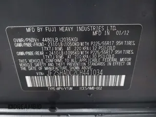 2012 Subaru Forester X Premium with VIN JF2SHADC2CH441034, listed as a IAAI auction lot 41457745 with 213,233 mi miles and . Bid and sale history available at DreamBid. Image 9.