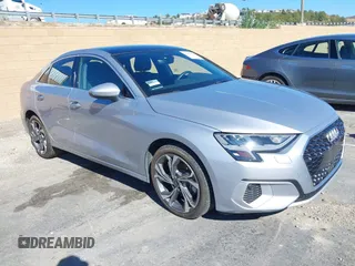 2022 Audi A3 Premium with VIN WAUAUDGY9NA089853, listed as a IAAI auction lot 41435958 with 12,154 mi miles. Bid and sale history available at carsss.com. Image 1.