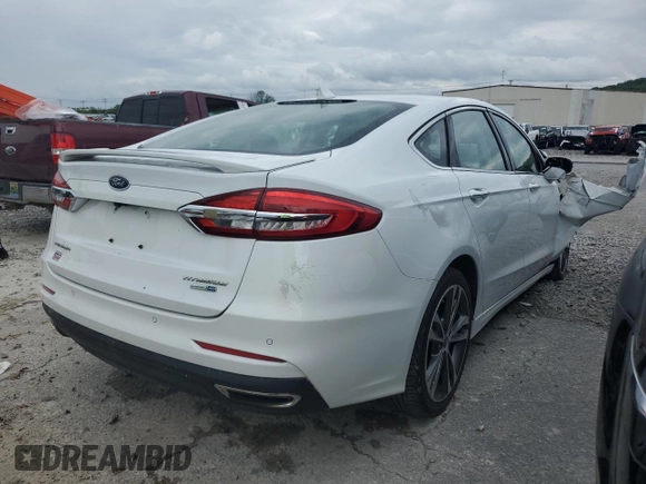 2020 Ford Fusion Titanium with VIN 3FA6P0D91LR130717, listed as a Copart auction lot 53095765 with 94,535 mi miles and Salvage title. Bid and sale history available at DreamBid. Image 3.