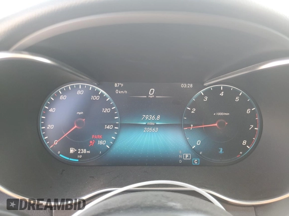 2021 Mercedes-Benz C 300 with VIN W1KWJ8EB9MG067523, listed as a Copart auction lot 74285704 with 20,563 mi miles and Salvage title. Bid and sale history available at DreamBid. Image 9.