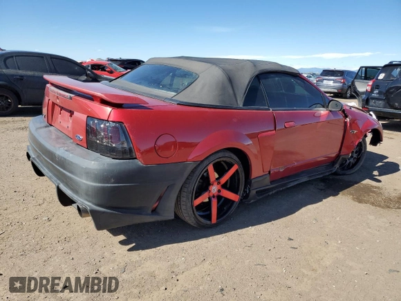 2001 Ford Mustang GT Deluxe with VIN 1FAFP45X21F124584, listed as a Copart auction lot 54274484 with 108,110 mi miles and Salvage Title. Bid and sale history available at carsss.com. Image 3.