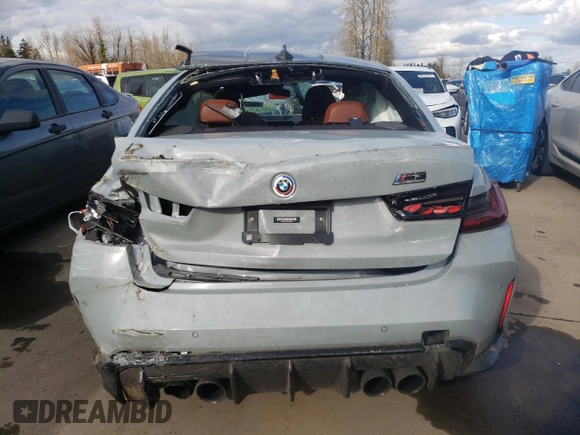 2022 BMW M3 Competition xDrive z VIN WBS43AY07NFM10293, wystawiony jako Copart lot #71593734 z przebiegiem Nie podano mil oraz Szkoda całkowita • Salvage title. Historia ofert i sprzedaży dostępna na DreamBid. Obrazek 6.