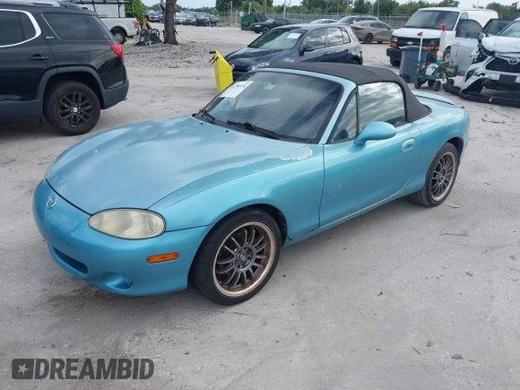 2001 Mazda MX-5 Miata z VIN JM1NB353510208607, wystawiony jako IAAI lot #42780318 z przebiegiem 111 883 mil mil oraz . Historia ofert i sprzedaży dostępna na DreamBid. Obrazek 2.