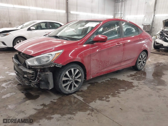 2017 Hyundai Accent SE with VIN KMHCT4AE7HU282529, listed as a IAAI auction lot 41528574 with 87,057 mi miles. Bid and sale history available at carsss.com. Image 2.