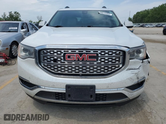 2017 GMC Acadia Denali with VIN 1GKKNXLSXHZ178316, listed as a Copart auction lot 58015355 with 166,540 mi miles and Salvage title. Bid and sale history available at DreamBid. Image 5.