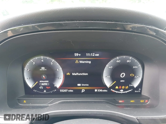 2023 Infiniti QX60 Luxe with VIN 5N1DL1FS7PC348051, listed as a IAAI auction lot 42212530 with 55,207 mi miles and . Bid and sale history available at DreamBid. Image 15.