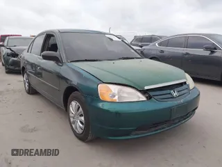 2001 Honda Civic LX with VIN 2HGES16571H570682, listed as a IAAI auction lot 42051409 with 229,962 mi miles. Bid and sale history available at carsss.com. Image 1.