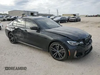 2020 BMW 3 Series M340i with VIN 3MW5U7J08L8B27832, listed as a Copart auction lot 76734584 with 0 mi miles and Salvage Title. Bid and sale history available at carsss.com. Image 4.
