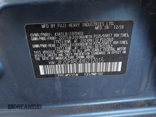 2017 Subaru Crosstrek Premium with VIN JF2GPABC4HG232015, listed as a IAAI auction lot 41750791 with 146,185 mi miles. Bid and sale history available at carsss.com. Image 9.