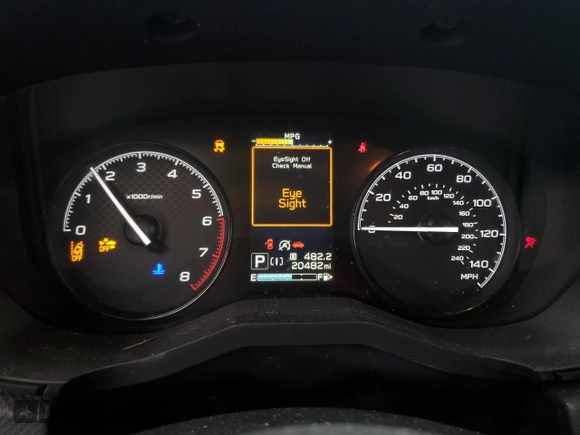 2019 Subaru Forester with VIN JF2SKACC8KH474220, listed as a Copart auction lot 56480785 with 20,482 mi miles and Salvage title. Bid and sale history available at DreamBid. Image 9.