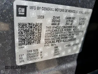 2020 GMC Terrain SLT с VIN 3GKALPEV4LL199008, выставлен на аукционе Copart как лот 58187615 с пробегом 67 446 миль миль и Списание • Salvage title. История ставок и продаж доступна на DreamBid. Изображение 13.
