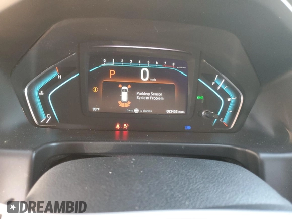 2020 Honda Odyssey Touring with VIN 5FNRL6H8XLB007622, listed as a Copart auction lot 76297494 with 83,452 mi miles and Salvage Title. Bid and sale history available at DreamBid. Image 9.