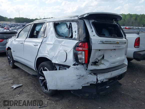 2023 Chevrolet Tahoe LS with VIN 1GNSCMKD5PR240763, listed as a IAAI auction lot 41931972 with 17,939 mi miles and . Bid and sale history available at DreamBid. Image 3.