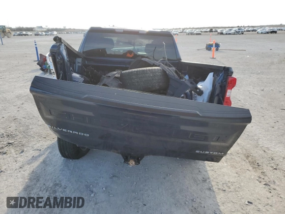 2022 Chevrolet Silverado 1500 Custom with VIN 3GCPWBEK7NG216725, listed as a Copart auction lot 42223865 with 27,106 mi miles and Salvage Title. Bid and sale history available at DreamBid. Image 6.
