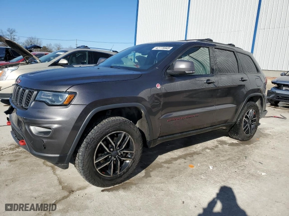 2019 Jeep Grand Cherokee Trailhawk with VIN 1C4RJFLGXKC700612, listed as a Copart auction lot 42775945 with 145,229 mi miles and Salvage Title. Bid and sale history available at carsss.com. Image 1.