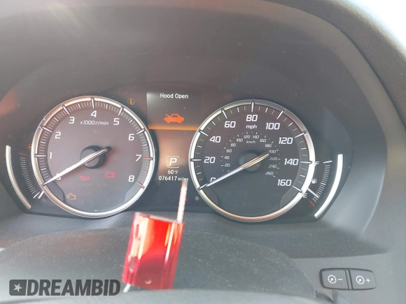 2019 Acura MDX with VIN 5J8YD4H39KL036513, listed as a IAAI auction lot 41487504 with 76,417 mi miles. Bid and sale history available at carsss.com. Image 7.