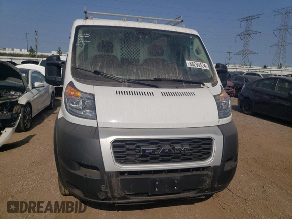 2021 Ram ProMaster Cargo with VIN 3C6LRVNG8ME567227, listed as a Copart auction lot 68293524 with 37,921 mi miles and Salvage Title. Bid and sale history available at DreamBid. Image 5.