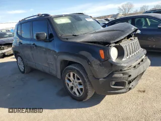 2018 Jeep Renegade Latitude z VIN ZACCJBBB0JPH59666, wystawiony jako Copart lot #46852345 z przebiegiem 111 668 mil mil oraz Szkoda całkowita • Salvage title. Historia ofert i sprzedaży dostępna na DreamBid. Obrazek 4.
