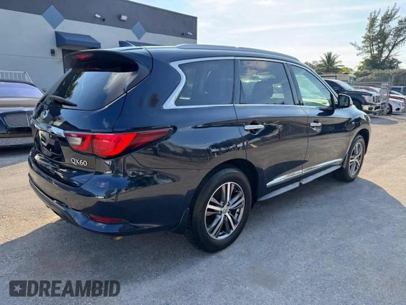 2019 Infiniti QX60 Luxe z VIN 5N1DL0MM4KC561014, wystawiony jako Copart lot #43478125 z przebiegiem 177 089 mil mil oraz Szkody całkowita. Historia ofert i sprzedaży dostępna na DreamBid. Obrazek 3.