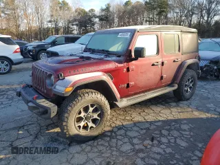 2021 Jeep Wrangler Unlimited Rubicon with VIN 1C4HJXFN7MW576196, listed as a Copart auction lot 44806285 with 47,312 mi miles and Salvage Title. Bid and sale history available at DreamBid. Image 1.