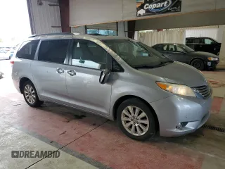 2011 Toyota Sienna XLE with VIN 5TDDK3DC7BS022837, listed as a Copart auction lot 60811445 with 210,732 mi miles and Salvage title. Bid and sale history available at DreamBid. Image 4.
