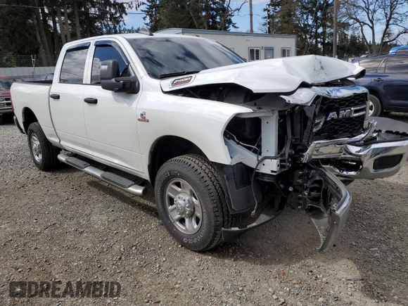 2024 Ram 2500 Tradesman with VIN 3C6UR5CL8RG298811, listed as a Copart auction lot 53577065 with 3,846 mi miles and Salvage title. Bid and sale history available at DreamBid. Image 4.