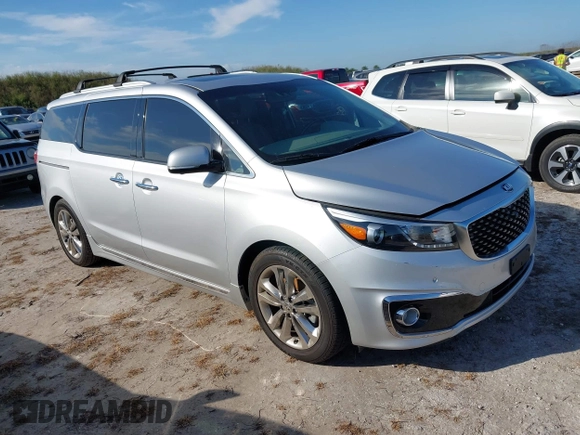 2018 Kia Sedona SX-L with VIN KNDME5C11J6366455, listed as a IAAI auction lot 40508393 with 1 mi miles. Bid and sale history available at carsss.com. Image 1.
