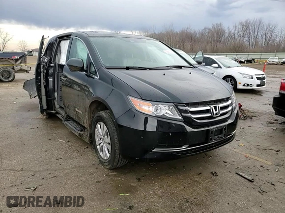 2014 Honda Odyssey EX-L with VIN 5FNRL5H62EB036964, listed as a Copart auction lot 46581355 with 62,290 mi miles and Salvage Title. Bid and sale history available at DreamBid. Image 11.