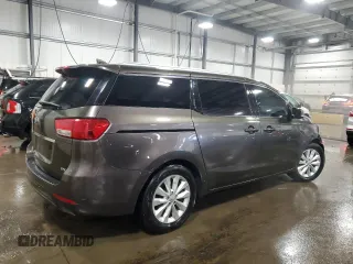 2016 Kia Sedona EX with VIN KNDMC5C13G6121851, listed as a Copart auction lot 46117965 with 165,553 mi miles and Salvage Title. Bid and sale history available at carsss.com. Image 3.