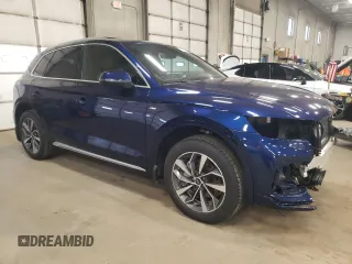 2022 Audi Q5 S line Premium with VIN WA1GAAFY2N2108169, listed as a Copart auction lot 51763745 with 53,698 mi miles and Salvage Title. Bid and sale history available at carsss.com. Image 4.