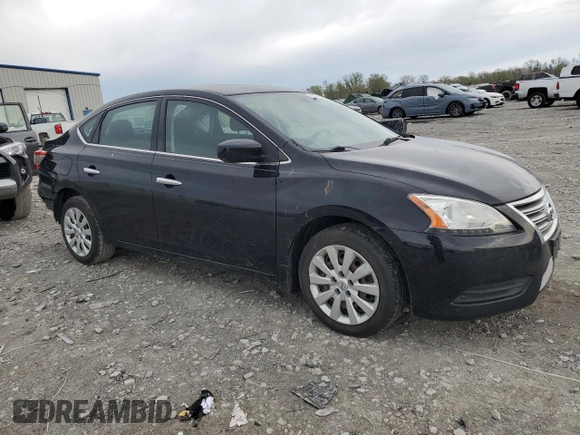 2015 Nissan Sentra SV with VIN 3N1AB7AP4FY331104, listed as a Copart auction lot 52337765 with 145,243 mi miles and Salvage Title. Bid and sale history available at carsss.com. Image 4.