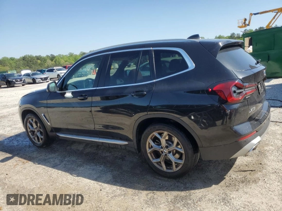 2022 BMW X3 sDrive30i with VIN 5UX43DP08N9M86824, listed as a Copart auction lot 52210665 with 38,841 mi miles and Clean Title. Bid and sale history available at carsss.com. Image 2.