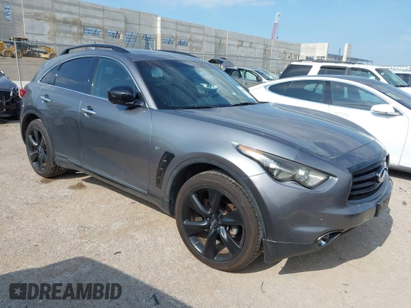 2016 Infiniti QX70 with VIN JN8CS1MU2GM130315, listed as a IAAI auction lot 42483940 with 110,842 mi miles and . Bid and sale history available at DreamBid. Image 1.