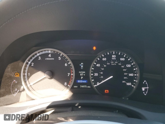 2015 Lexus GS 350 with VIN JTHBE1BL7FA004989, listed as a Copart auction lot 77909404 with 74,975 mi miles and Salvage Title. Bid and sale history available at DreamBid. Image 9.