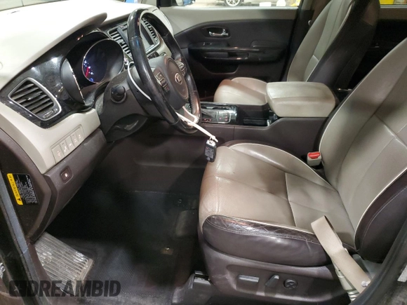 2016 Kia Sedona SX-L with VIN KNDME5C18G6142673, listed as a Copart auction lot 88815615 with 199,027 mi miles and Salvage Title. Bid and sale history available at carsss.com. Image 7.